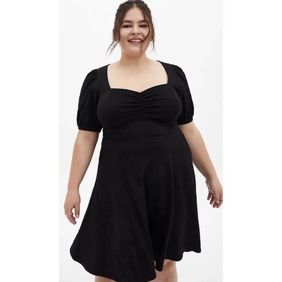 NWT Torrid Mini Textured Knit Sweetheart Skater Dress 4X 26 - Picture 1 of 5